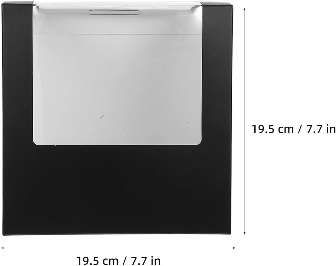 Uonlytech Black Paperboard Hat Box 10pcs with Window for Baseball Caps
