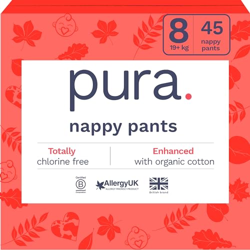 Pura Mutandina Eco - Taglia 8 (19kg+), 3 x 15