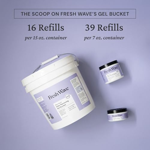 Image of Fresh Wave Odor Removing Gel Bucket, 15.5 lb. (248 oz.) | Lavender Scent Refill | Odor Absorbers for Home | Safer Odor Relief | Natural Plant-Based Odor Eliminator | For Cooking, Trash & Pets