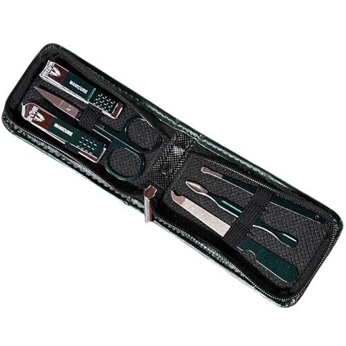 Juego de manicura, cortador de uñas, kit de pedicura, 6 piezas, kits de manicura de acero inoxidable, kits de aseo profesional, herramientas de cuidado de uñas