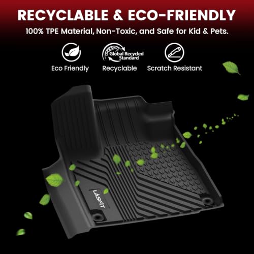 Image of LASFIT Floor Mats for 2022-2026 Acura MDX, 3-Row All Weather Floor Liners