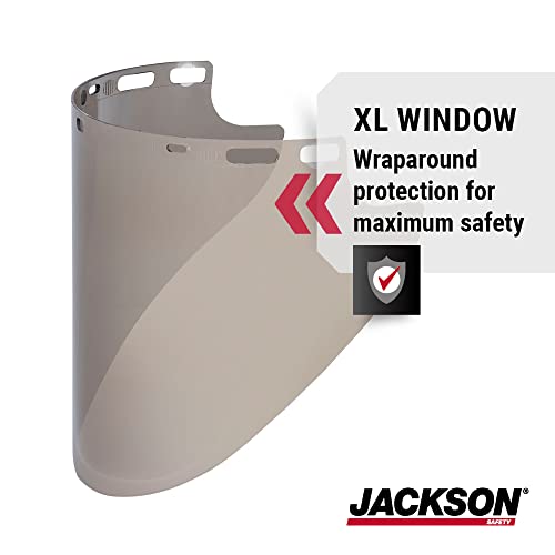 Jackson Safety Heat Resistant Face Shield Window - Gold, Aluminum, & Thermal Reflective - Polycarbonate, Anti-Scratch, High Heat (10"x20"x0.075")
