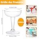 Plastik Cocktailgläse, 25 Stück Margaritagläser Kunststoff, 125ml Mehrweg Plastikbecher - Margarita Gläser für Sektempfang Hochzeit Geburtstag Picknick Party Größen 11 x 6.6 x 8.2 cm Transparent