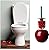 Cherry Toilet Brush and Holder, Cute Design, Premium Quality Household Toilet Bowl Brush with Solid Handle and Durable Bristles for Bathroom Cleaning