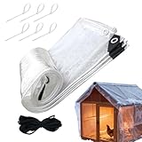 Hühnerstall Winter Wrap - 78,74 Zoll Schutzhülle, PVC-Isolierfolie...