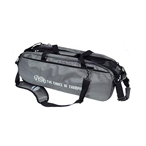 Vise Clear Top 3 Ball Tote Roller Bowling Bag- Gray