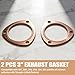 Nextpal 2 Pcs Exhaust Header Gasket Set, Copper Collector Flange Seal for Automotive Engine Pipe Connection and Exhaust System Repair Maintenance for Car Owners Mechanics and Auto Repair Shops