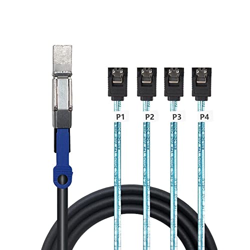 Cable Mini SAS HD SFF-8644 a 4 SATA para conectar discos duros en rack 3