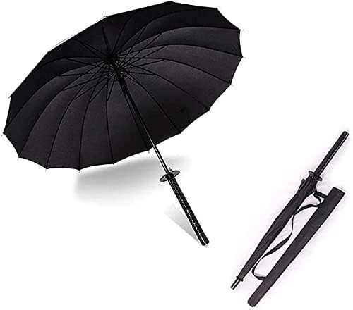 Samurai Umbrella Umbrella Creative Semi-Automatic Samurai Umbrella,Windproof Outdoor Umbrella.Sun Protection Umbrella Black.The Best Creative Gift.