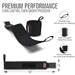 Rip Toned 18” Wrist Wraps - USPA Endorsed Wrist Straps for Weightlifting - Quality Wrist Support - Adjustable, Durable, Machine Washable - Gym Wraps for Powerlifting - for Men & Women - Image 4