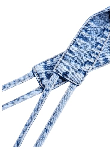 SHENHE Women's Denim Halter Top Tie Backless Triangle V Neck Sexy Jean Crop Top Country Western Bustier4