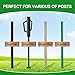 FOREHOGAR Fence Post Driver with Handle,12LB Hand Post Pounder,2.7 inches Inner Dia. Pole Rammer, Farm Wire Fencing for T Posts, Metal Fence Stake and Sign Posts, Black