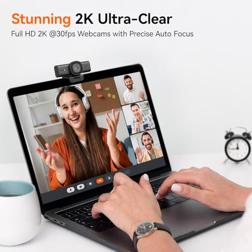 Image of SVBONY Wireless Conference Kit, 2K Webcam with 2 Mics & Privacy Cover, Omni2 Bluetooth Speakerphone with 3A+AI Noise Reduction, Wireless HDMI Transmitter and Receiver for Meeting, Streaming, Teaching