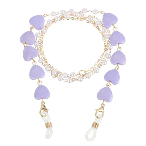 Image of uxcell Beads Eyeglass Chain, Pearl Glasses Strap Eyewear Retainer Chain Around Neck Sunglass Holder for Girls Women