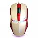 Qisan(TM) USB Wired 1600 DPI Adjustable LED Cool Gaming Mouse(Golden)