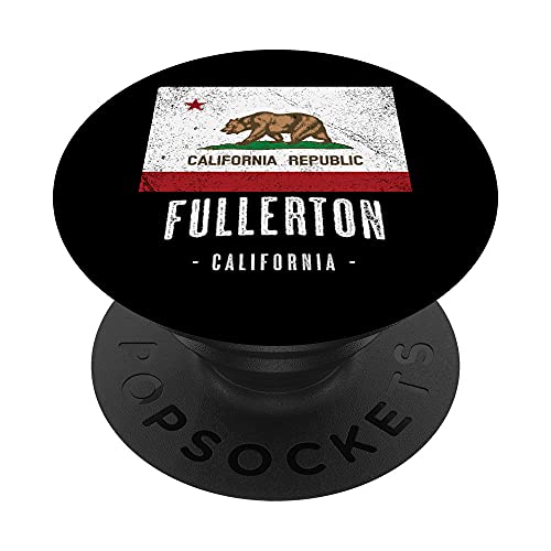 FULLERTON - California | Cali City Souvenir - CA Flag Top PopSockets Swappable PopGrip