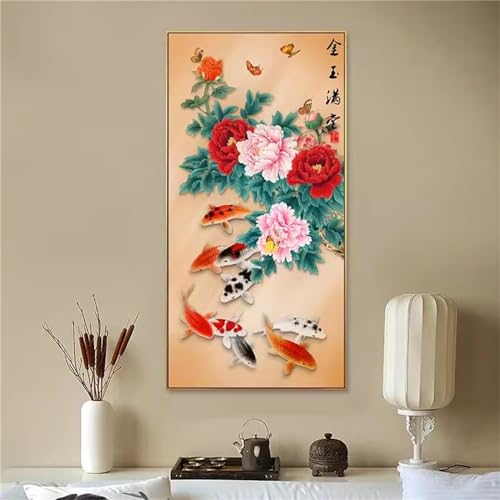 Peinture diamant 5D DIY fleurs strass point de croix loisir creatif decoration interieure