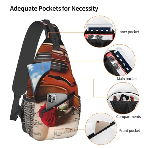 Sling Bag para hombre y mujer negra miniatura 3