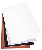 Rayher Hobby Selbstklebender Bastelfilz, 5 Blätter á 20 x 30 x 0,1 cm, Weiß/Braun/Schwarz/Grau