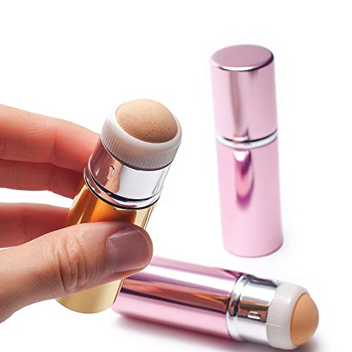 VESTABELA 2in1 Mattierender Vulkanstein Roller mit Ersatzstein und Makeup-Schwamm | Ölabsorbierender Gesichtsroller… - Image 4
