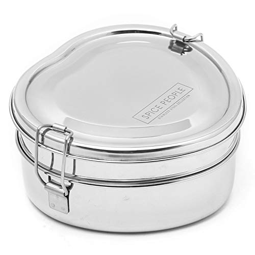 SPICE PEOPLE Stainless Steel Heart Shape Tiffin Box - Bento Box Containers