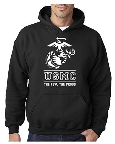 Lucky Ride LOGO SWEATSHIRT THE FEW THE PROUD THE MARINES MENS HOODIE PULLOVER (2xl)