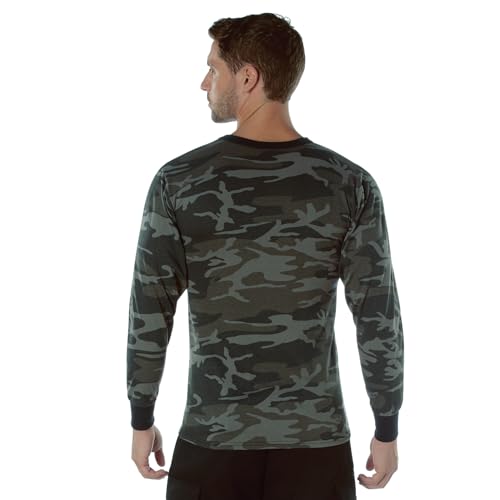 Image of Rothco Long Sleeve Camo T-Shirt | Rugged Camouflage Crew Neck T Shirt, Comfortable Casual Tee for Men & Women