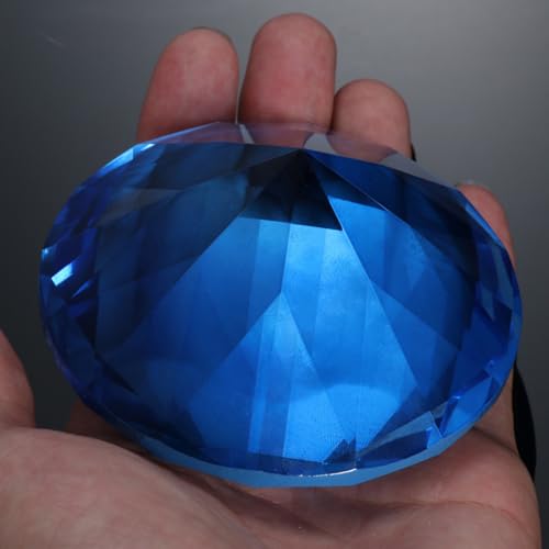 Gemas artificiales azules de cristal de 60mm con diseño elegante para ambiente romántico 6