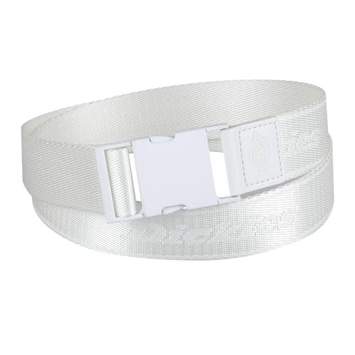 Ceinture en toile Dickies Speedclip blanche S-M : une finition haut de gamme