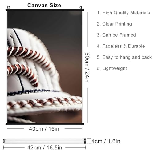 Poster de baseball en toile décoration murale maison et bureau