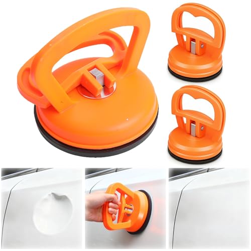 3-Pack Heavy-Duty Dent Puller Kit with Strong Suction Cups | Paintless Car Dent Repair Tool for Auto Body, Glass & Tile Lifting | Universal Dent Removal for Smooth Surfaces & Moving Heavy Objects