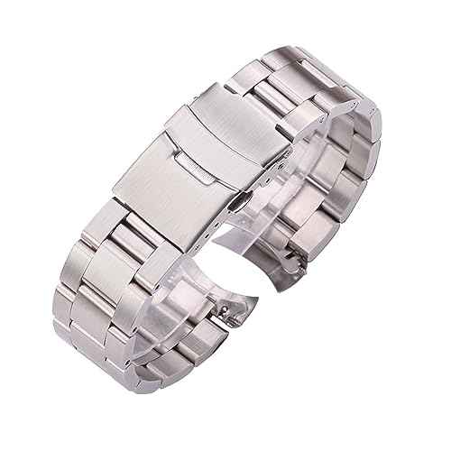 Bracelet de montre acier inoxydable 20mm 22mm argent noir incurvé