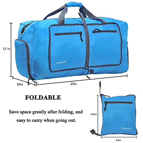 Image of Woogwin Travel Duffel Bag Large Foldable Waterproof Overnight Bag for Beach Swim Bags Pool Sports Gym