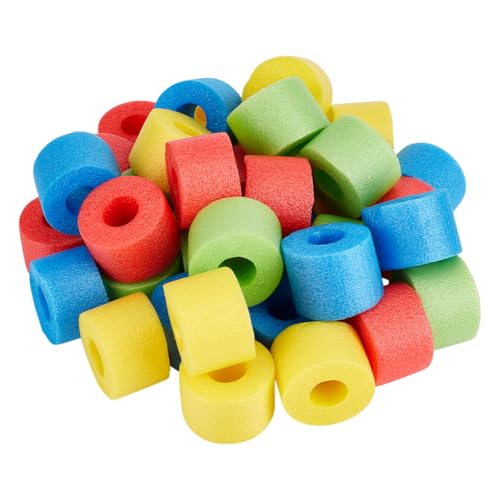 OLYCRAFT 50pcs Nouilles Flottantes Mixtes pour Piscine Tube en Mousse Petite Taille Creuses pour Piscines Flotteurs Nouilles en Mousse Brillantes pour l'eau de...