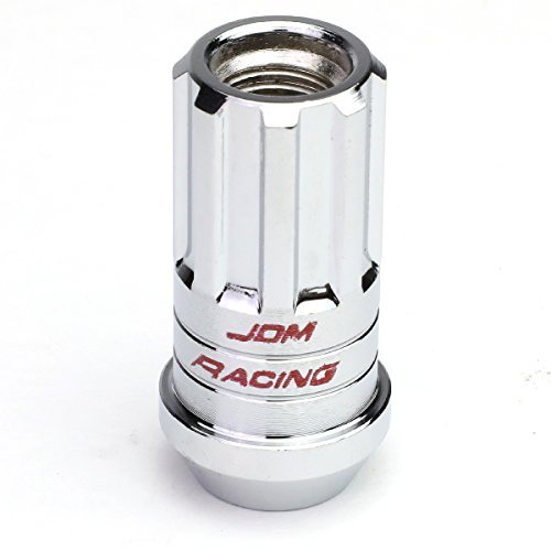 Image of DNA Motoring LN-ZTL-9017-15-CH 16Pcs M12 x 1.5 Open End Aluminum Wheel Lug Nuts w /Lock Nut + Key + Extension Adapter, 25mm OD /45mm H (Chrome)