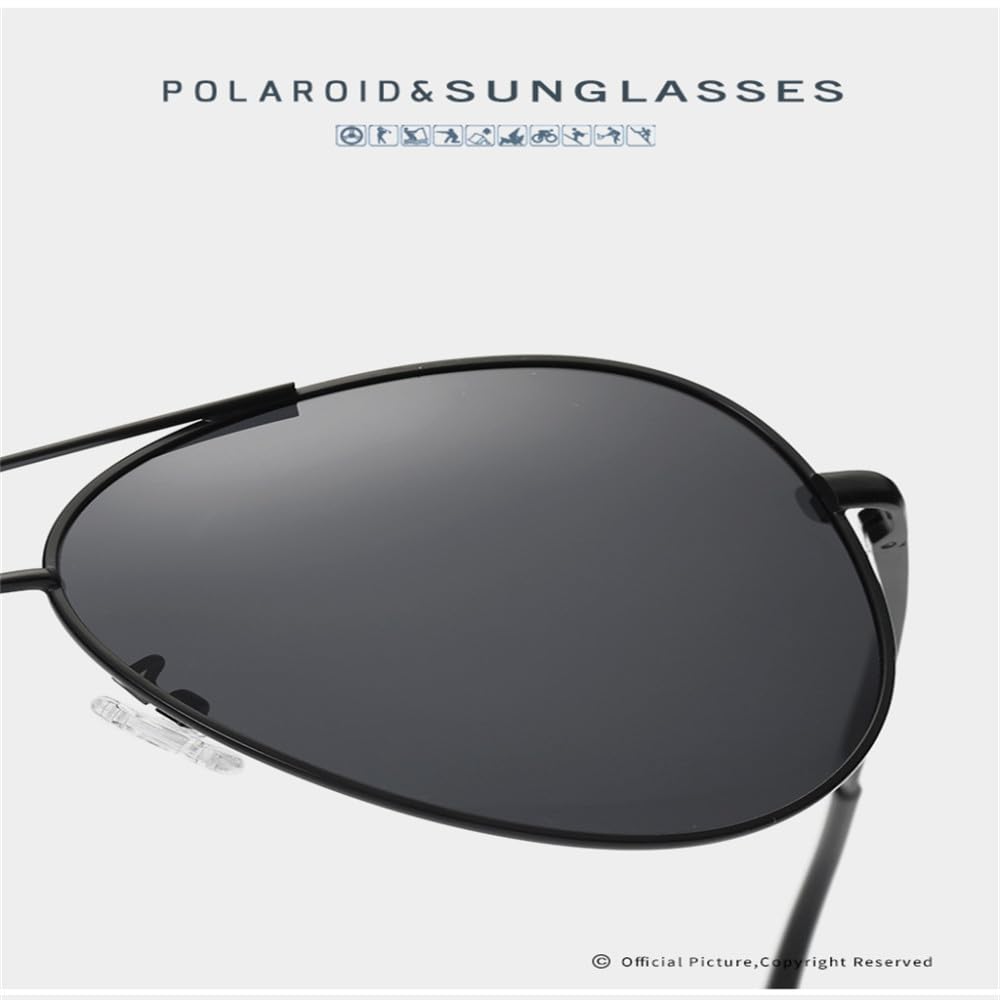 Gafas de sol polarizadas UV400 para hombre, gafas de sol de aviador clásicas, montura metálica para conducir, pescar, ciclismo al aire libre, gafas para mujer
