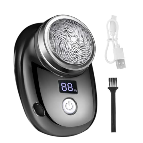 Mini para hombre | Mini o eléctrico portátil con pantalla digital LED – o impermeable de carga rápida antioxidante para cuerpo, pecho, piernas, barba
