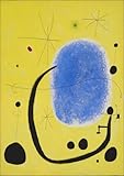 GYTRI CGFHJ Póster de Joan Miró Impresiones en color《 El oro del azul 1967》 Arte abstracto mural de Joan Miro Pintura en lienzo para decoración del hogar 50x70cm sin marco