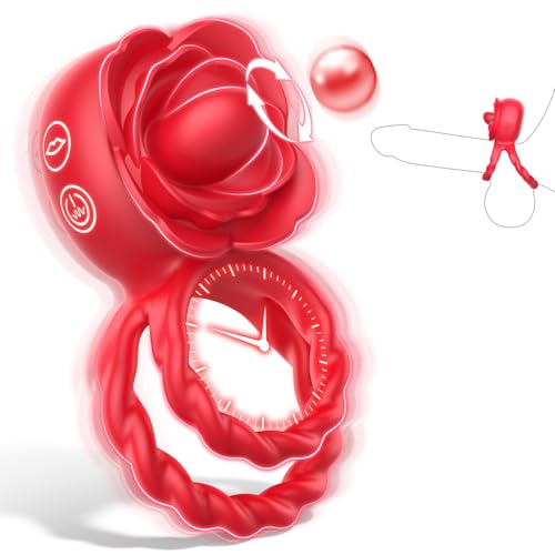 Penisring Sex Spielzeug für die Paare Extrem Sex Penis Vibrator,Sexspielzeug für Frau Männer Beide Zusammen Cock Ring,10 Rotation 10 Vibration Klitoris Stimulator Penis Vergrößerung Zeit Verlängern