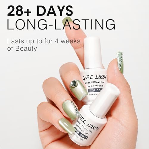 GEL TOP Y BASE COAT GELLEN 2 PCS GEL TRANSPARENTE 8ML miniatura 6