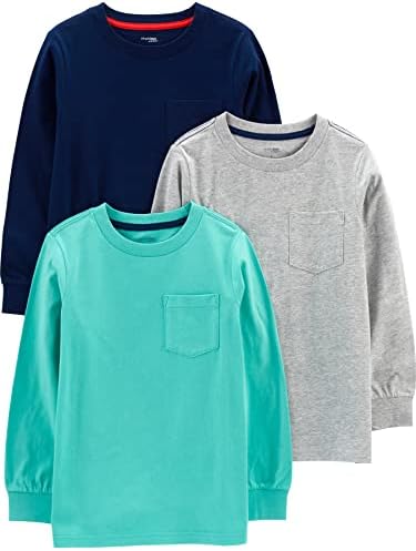 Simple Joys by Carter's Toddlers and Baby Boys' Long-Sleeve Shirt, Pack of 3