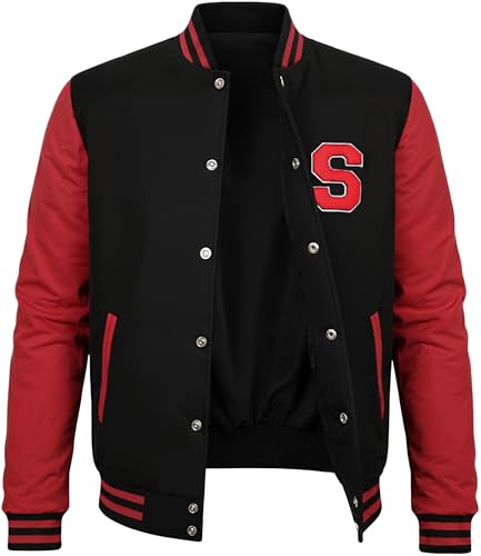Image of Decrum Letterman Jacket Men - Casual High School Baseball Varsity Style Mens Bomber Jackets