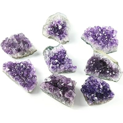 Amethyst Crystals, Amethyst Clusters for Witchcraft, Amathesis Crystal, Raw Amethyst, Natural Amethyst Geode Cave Healing Crystal Stones, About 0.2 Lb