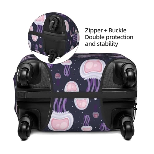 Luggage Cover Protector Suitcase Cover - Pink Purple Jellyfish Soft Fashion Uitcase Cover for Luggage3