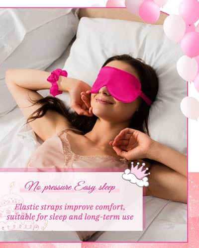 Image of Neer 21 Pcs Women Birthday Party Robe Set Queen Squad Kimono Satin Bathrobes with Eye Mask and Scrunchie for Birthday