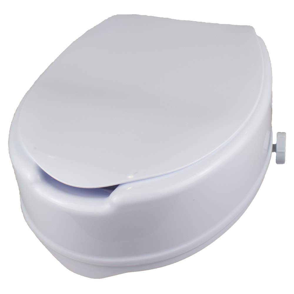 Mobiclinic, Andador para ancianos, Pórtico, Aluminio, Marca Española, Plegable, Conteras antideslizantes, Ligero & Elevador WC para adulto con tapa, 14 cm, Titá