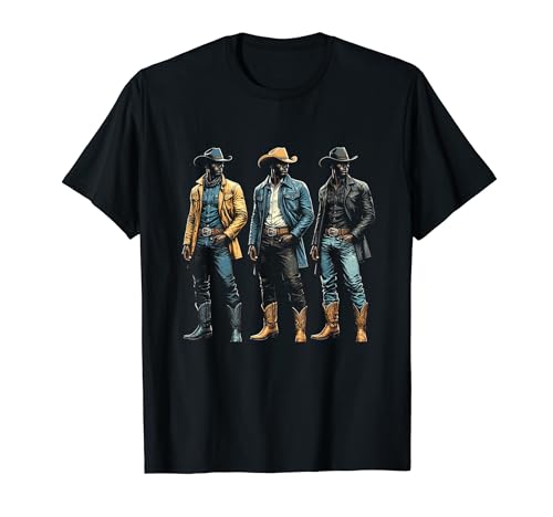 Black Cowboy Western Rodeo Melanin Black History Texas Hombres Camiseta