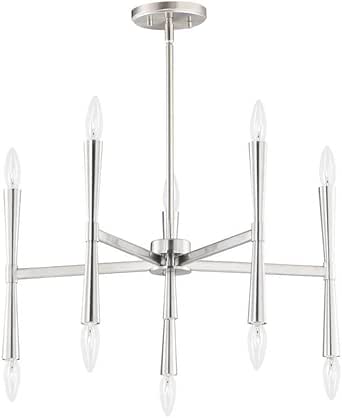 Maxim Rome - 10 Light Chandelier-Satin Nickel Finish