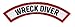 Wreck Diver Chevron Patch Embroidered Iron On Scuba Diving Emblem Souvenir