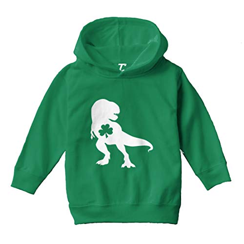 T Rex Shamrock - Dinosaur Clover Toddler/Youth Fleece Hoodie